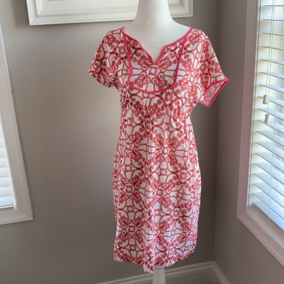 Tommy Bahama Dresses & Skirts - Tommy Bahama Sophie Swirl Pink Short sleeve Summer Dress Small